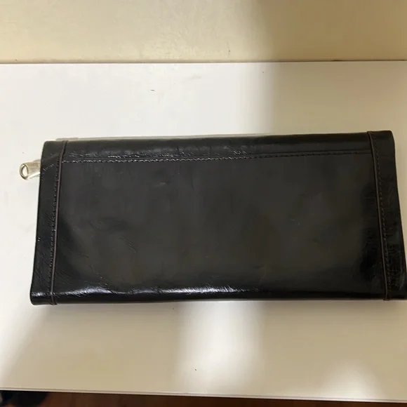 Hobo Black Leather Tri-Fold Wallet - Picture 3 of 10